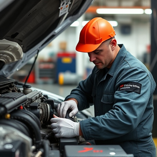 auto technician working