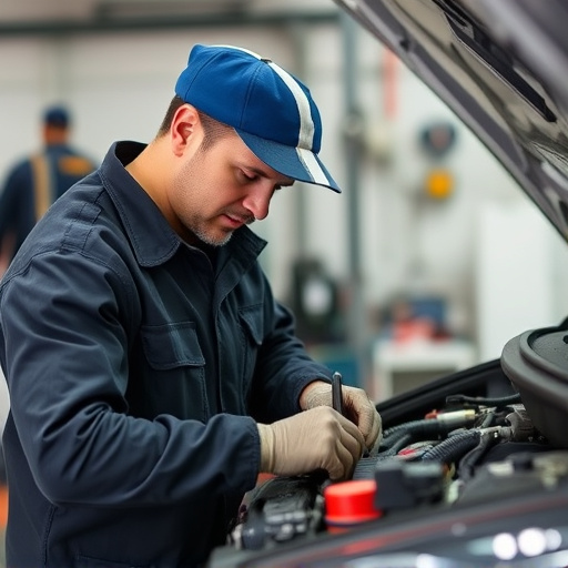 auto technician working