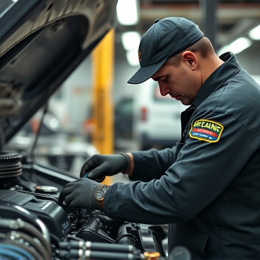 auto technician working