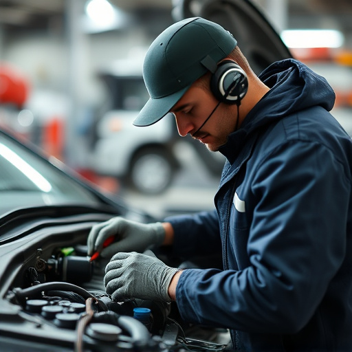 auto technician working