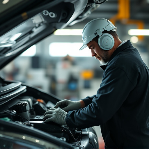 auto technician working