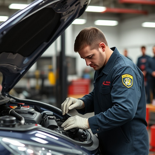 auto technician working