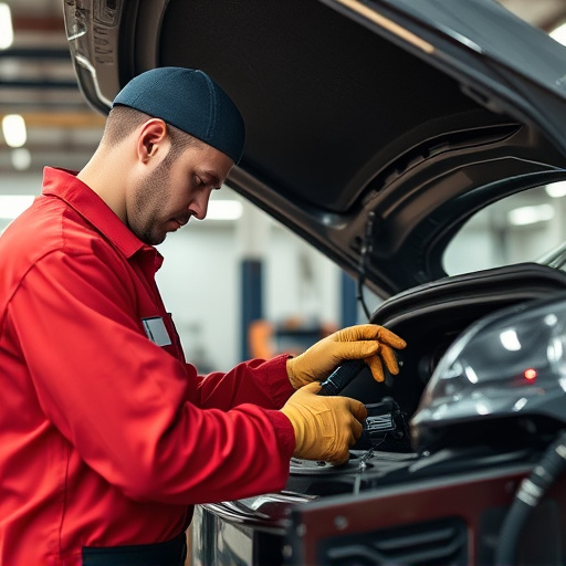 auto technician working