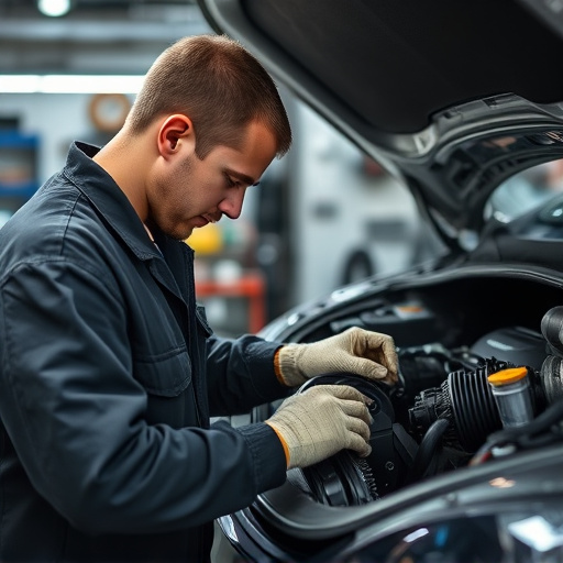 auto technician working