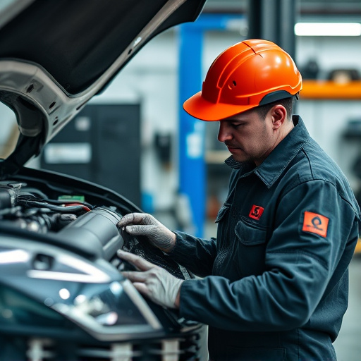 auto technician working