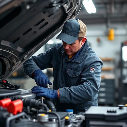 auto technician working