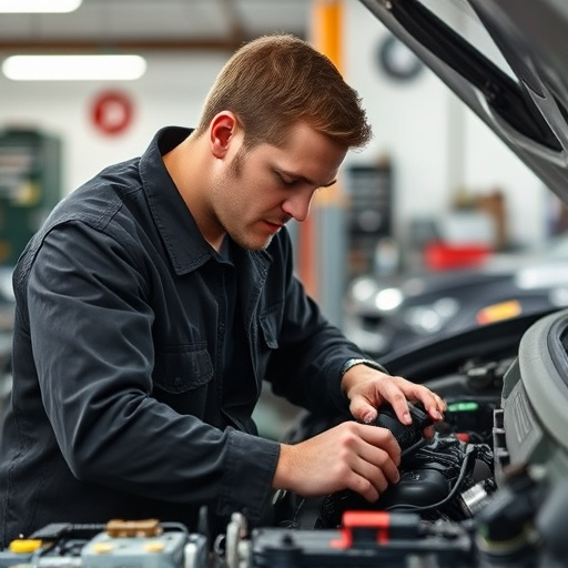 auto technician working
