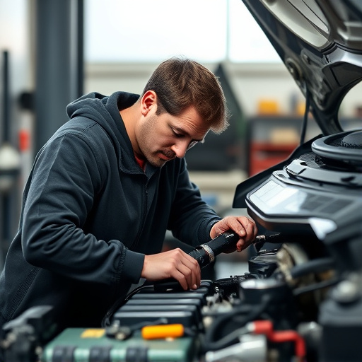 auto technician working