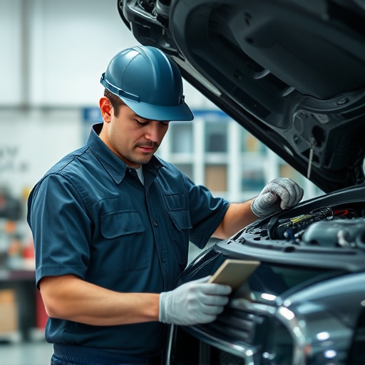 auto technician working