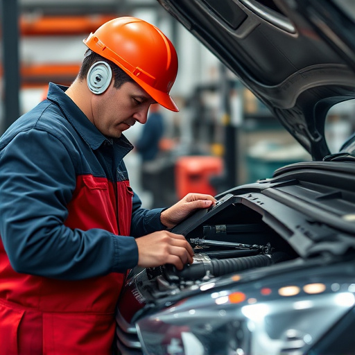 auto technician working