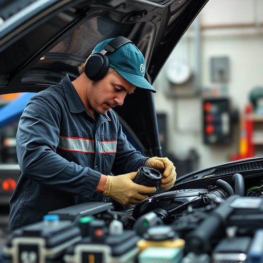 auto technician working