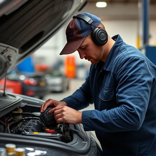 auto technician working