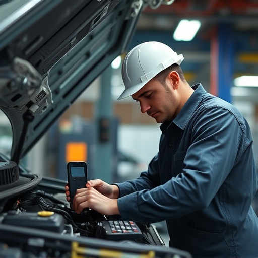 auto technician working