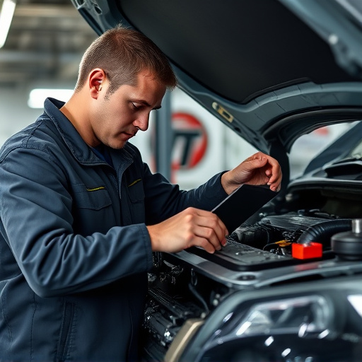 auto technician working
