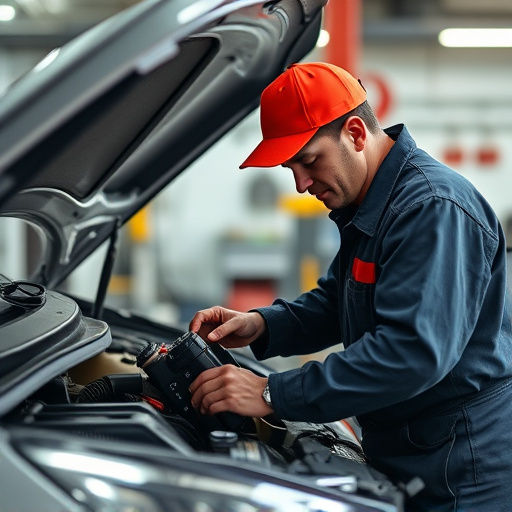 auto technician working