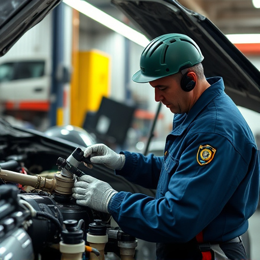 auto technician working