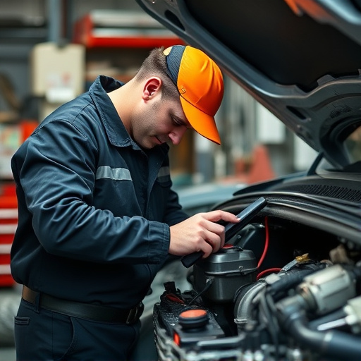 auto technician working