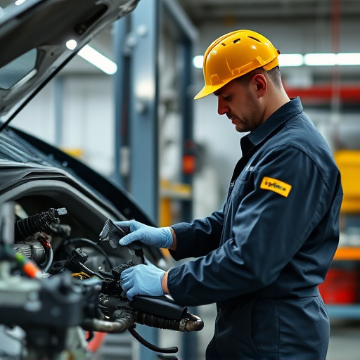 auto technician working