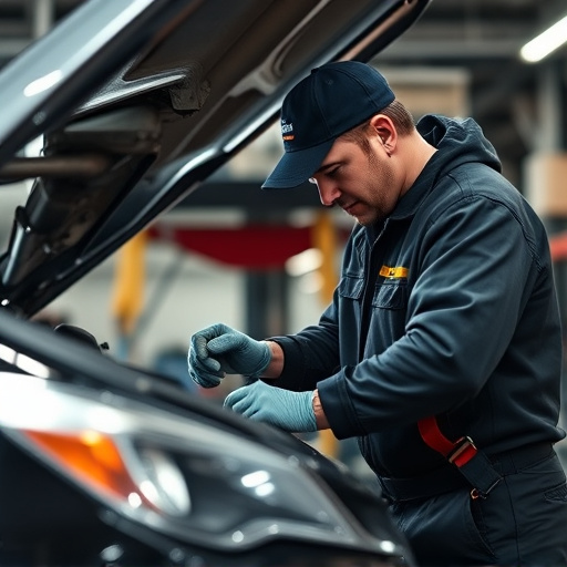 auto technician working