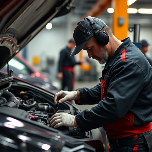 auto technician working