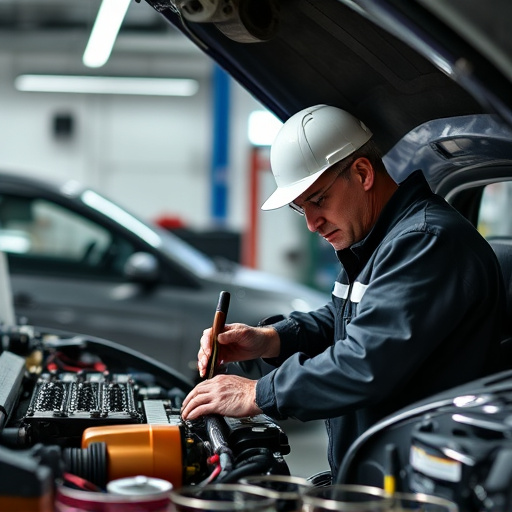 auto technician working
