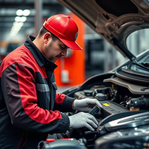 auto technician working