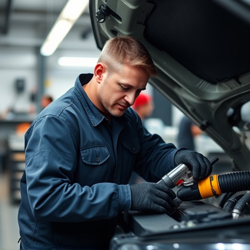 auto technician working
