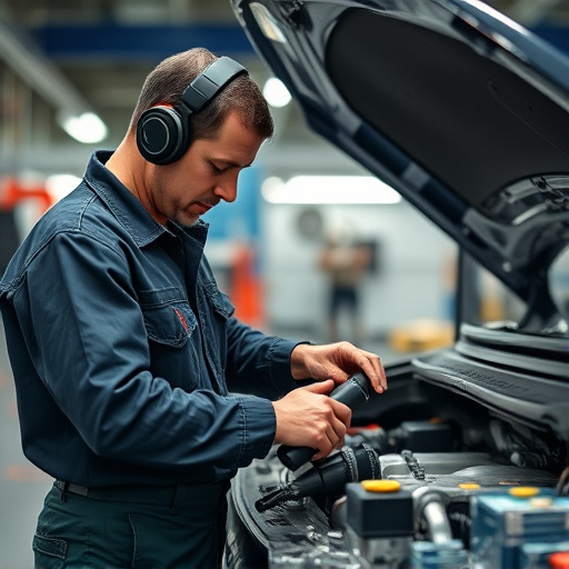 auto technician working