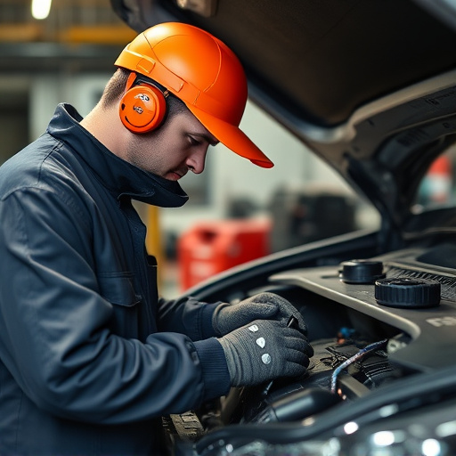 auto technician working