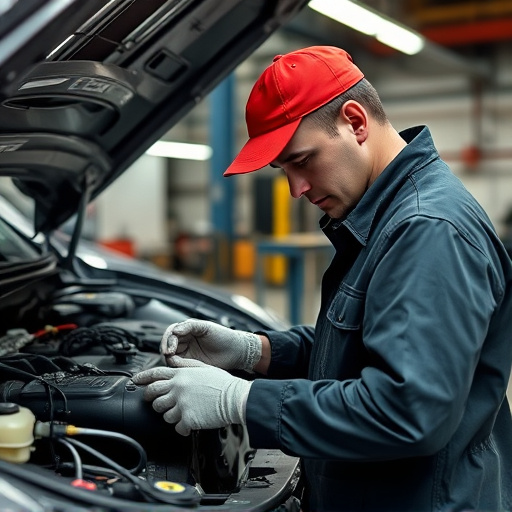 auto technician working