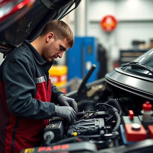 auto technician working