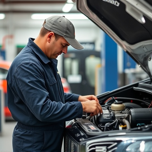 auto technician working