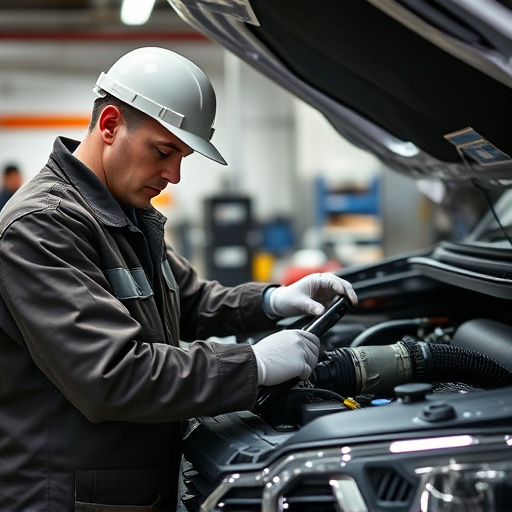 auto technician working