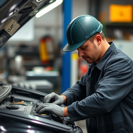 auto technician working