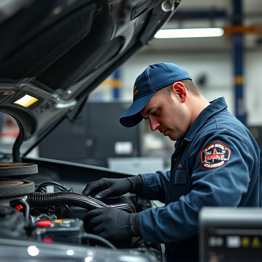 auto technician working