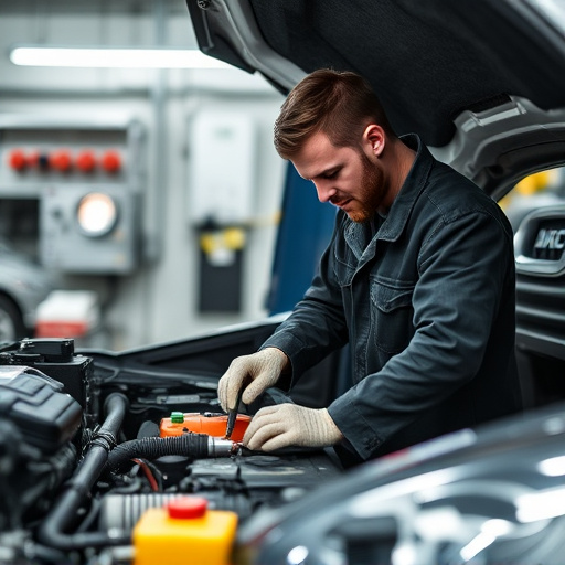 auto technician working
