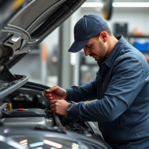 auto technician working