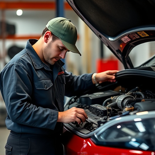 auto technician working