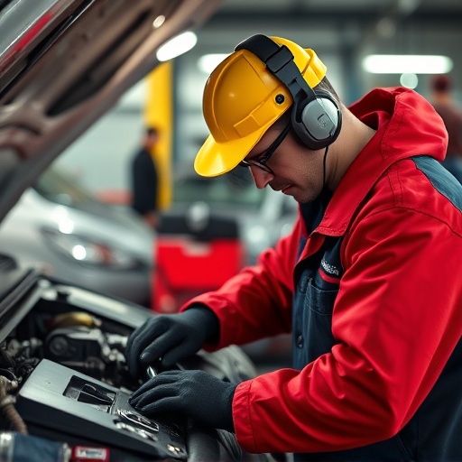 auto technician working