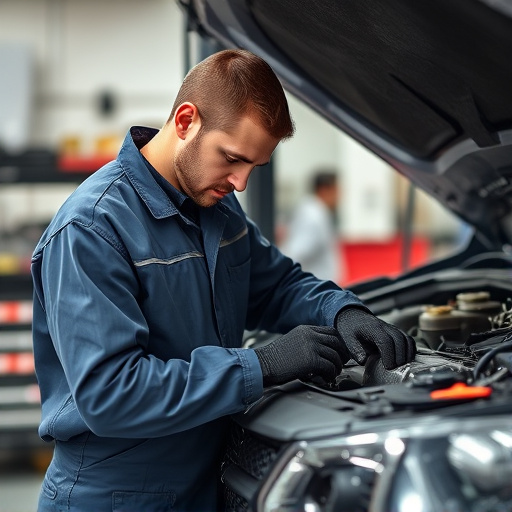 auto technician working