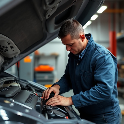 auto technician working