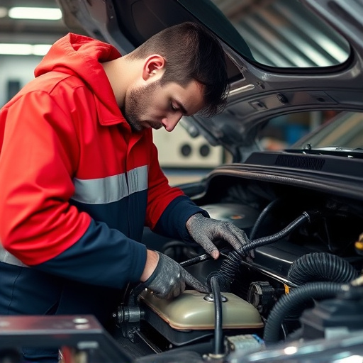 auto technician working