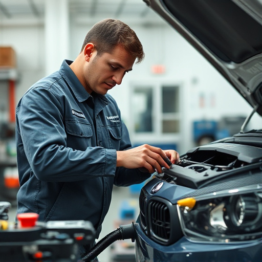 auto technician working