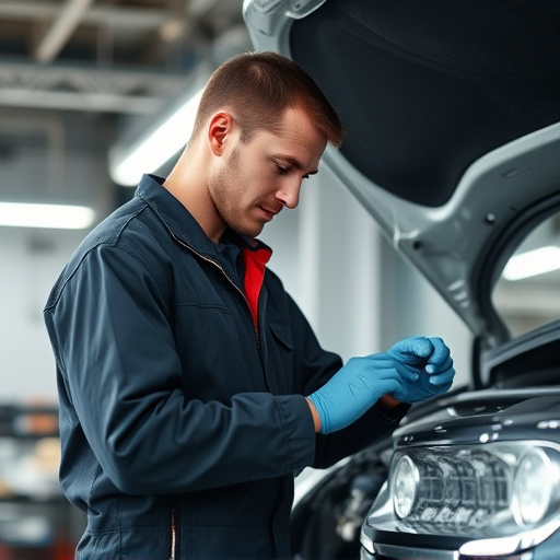auto technician working