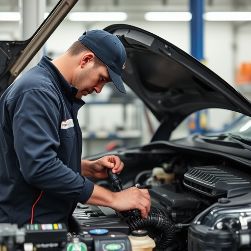 auto technician working