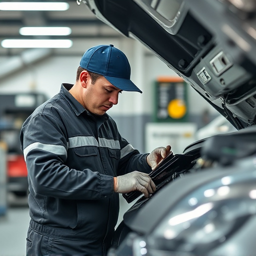 auto technician working