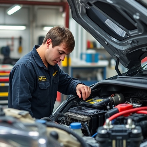 auto technician working