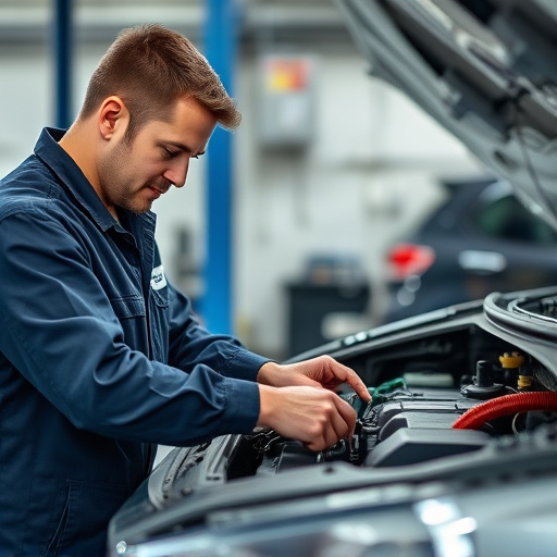 auto technician working