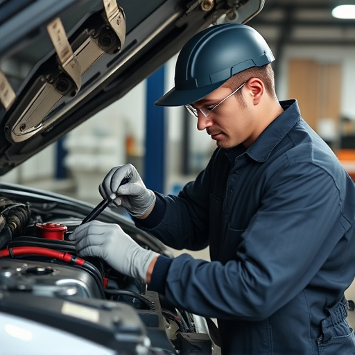 auto technician working