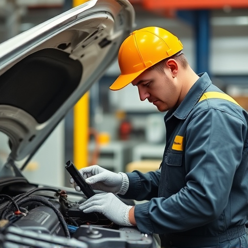 auto technician working